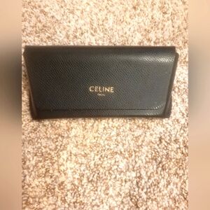 Celine Black Leather Eyeglass Case